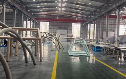 Oficina de produção de cerca de óleo de tenda inflável